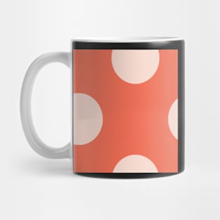 minimalist polka dot in deep apricot and blush, classic graphic pattern Mug